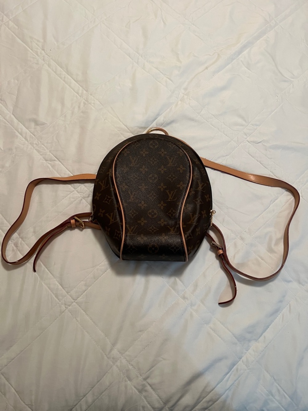 Louis Vuitton Monogram Backpack with Tan Trim